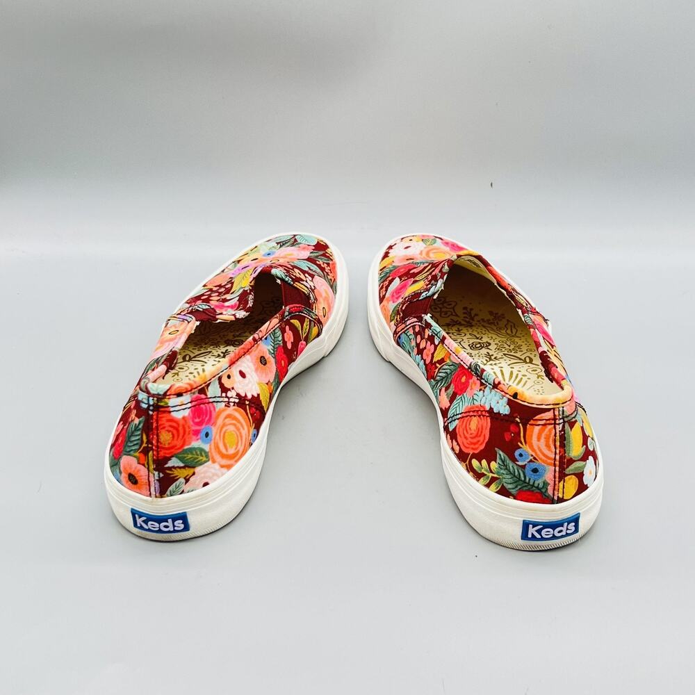 Keds Rifle Paper Co Shoes Womens 11 Multicolor Canvas Floral Slip On Sneakers - Picture 6 of 11